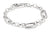 Bracciale a maglie in argento con tre collegamenti ovali