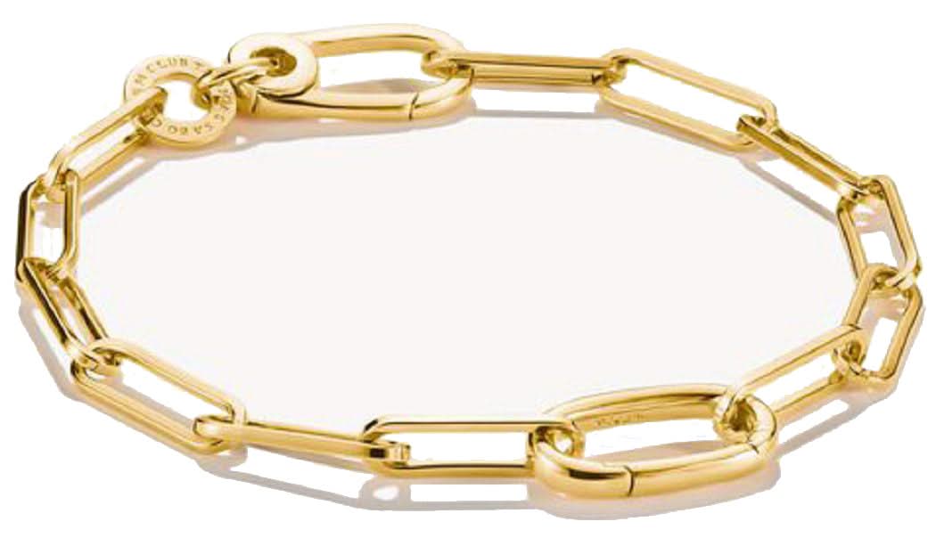 Bracciale con charm a maglie con link di collegamento, in argento dorato - Thomas Sabo Modello: C1205-413-39-L15