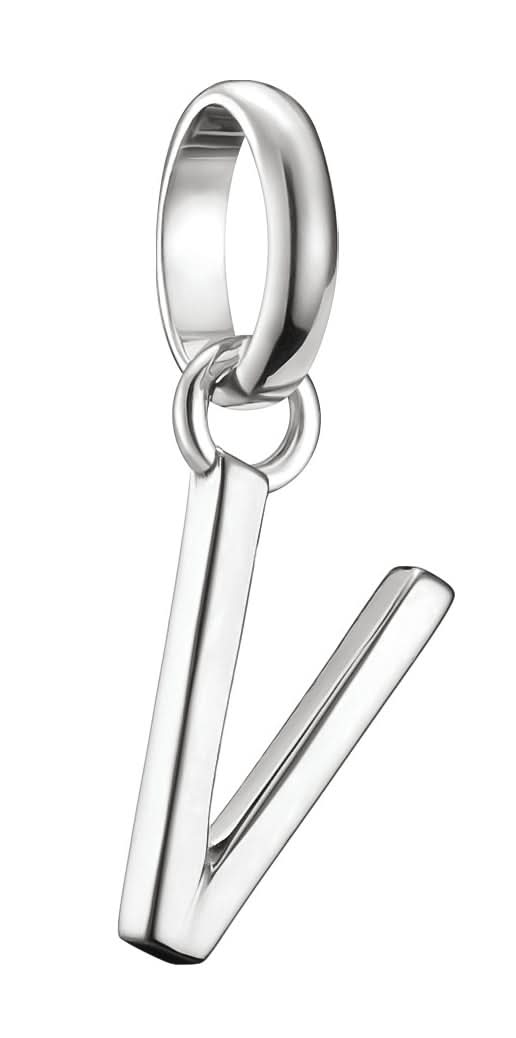 Thomas Sabo Charm Ciondolo Lettera V Connect Argento