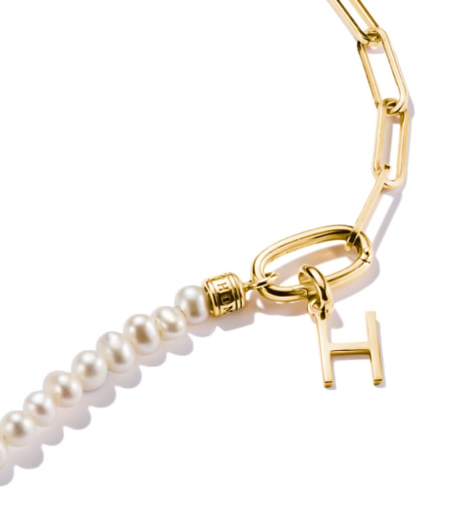 Charm pendente Thomas Sabo Lettera H Connect placcato oro