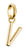 Thomas Sabo Charm Ciondolo Lettera V Connect Placcato Oro