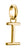 Thomas Sabo Charm Pendente Lettera I Connect Placcato Oro