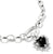 Thomas Sabo Charm Ciondolo Vintage Cuore Nero Connect Argento
