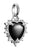 Thomas Sabo Charm Ciondolo Vintage Cuore Nero Connect Argento