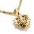 Thomas Sabo Charm Ciondolo Vintage Cuore Nero Connect Placcato Oro