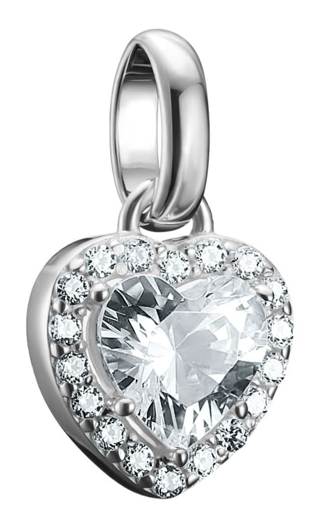 Ciondolo Charm Thomas Sabo Cuore con Pietre Connect Argento