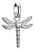 Thomas Sabo Charm Pendente Libellula con Pietre Connect in Argento