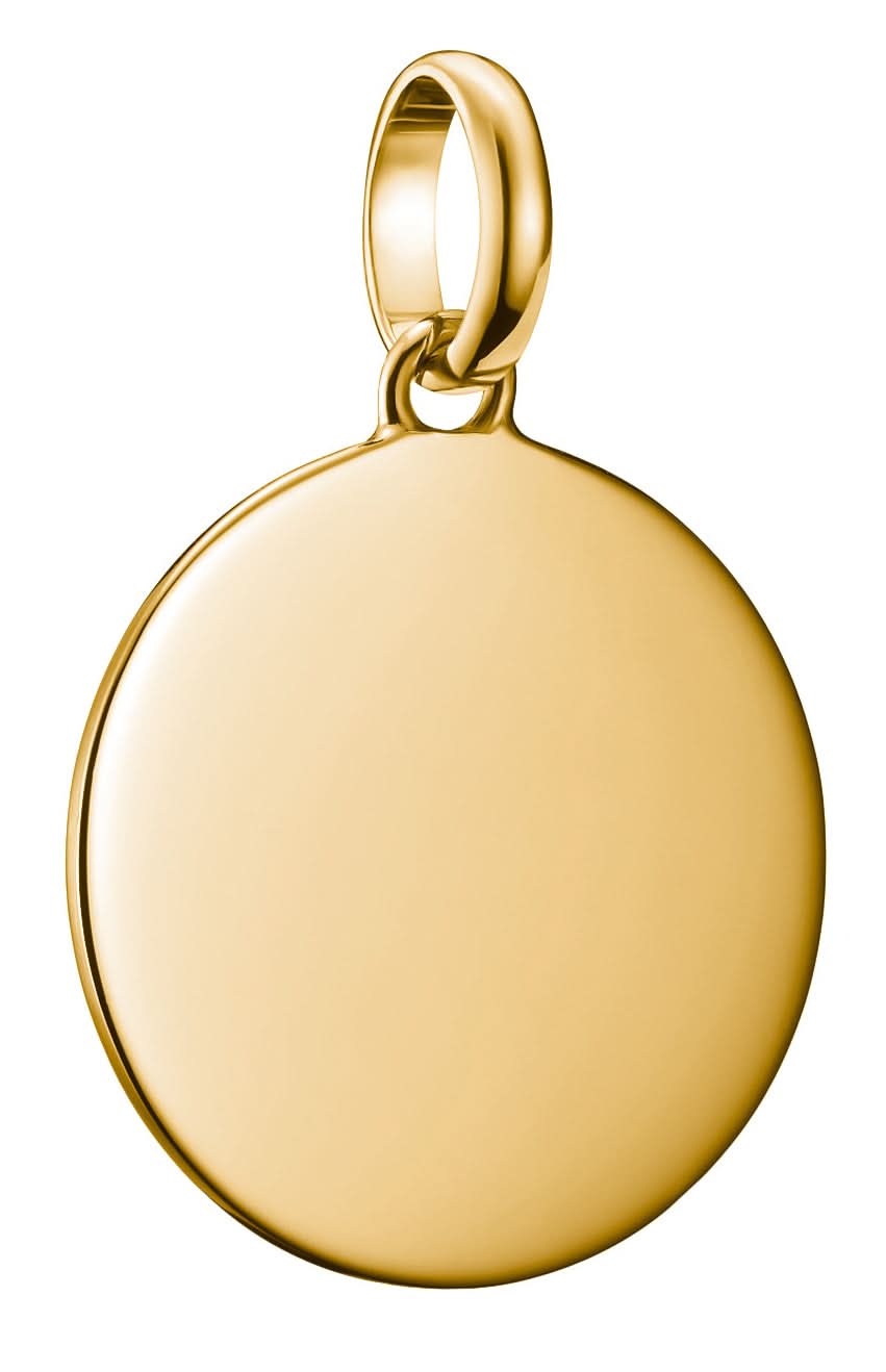 Ciondolo Charm Thomas Sabo Coin grande Connect placcato oro