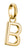 Charm pendente Thomas Sabo Lettera B Connect placcato oro