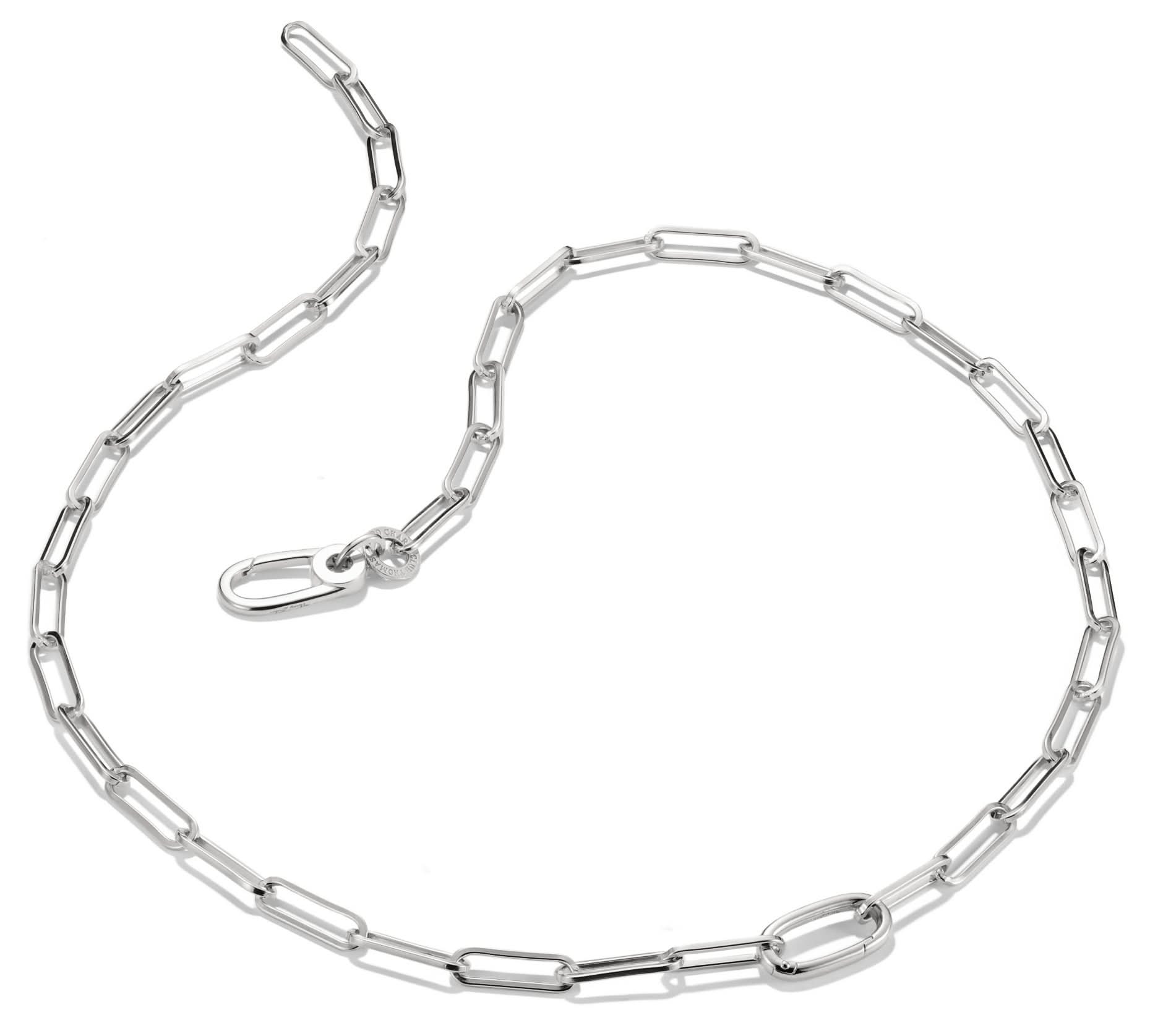 Collana Thomas Sabo Paperclip con un link di collegamento in argento
