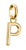 Thomas Sabo Charm Ciondolo Lettera P Connect placcato oro