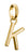 Thomas Sabo Charm Pendente Lettera K Connect Placcato Oro