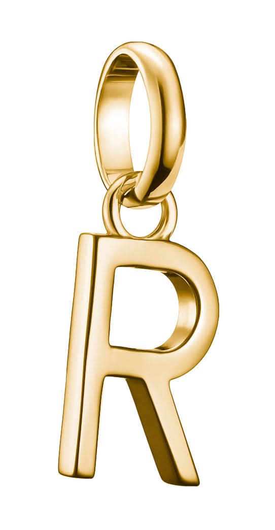 Charm pendente Thomas Sabo Lettera R Connect placcato oro