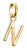 Charm pendente Thomas Sabo Lettera N Connect placcato oro
