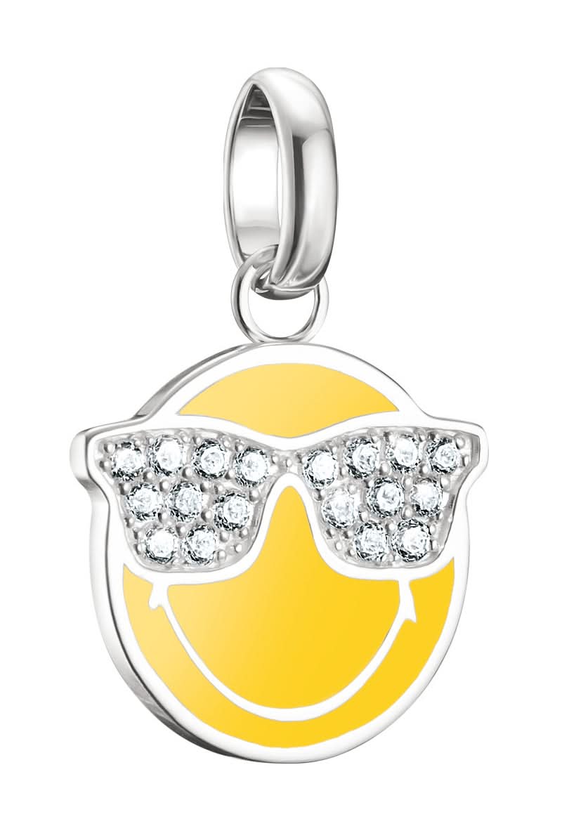 Thomas Sabo SMILEYWORLD® Ciondolo Charm Occhiali da Sole Connect Argento