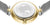 Bracciale da donna: vista posteriore con cassa color oro e chiusura con cinturino in maglia color argento