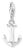 Ciondolo Charm Thomas Sabo Ancora con Pietre Argento