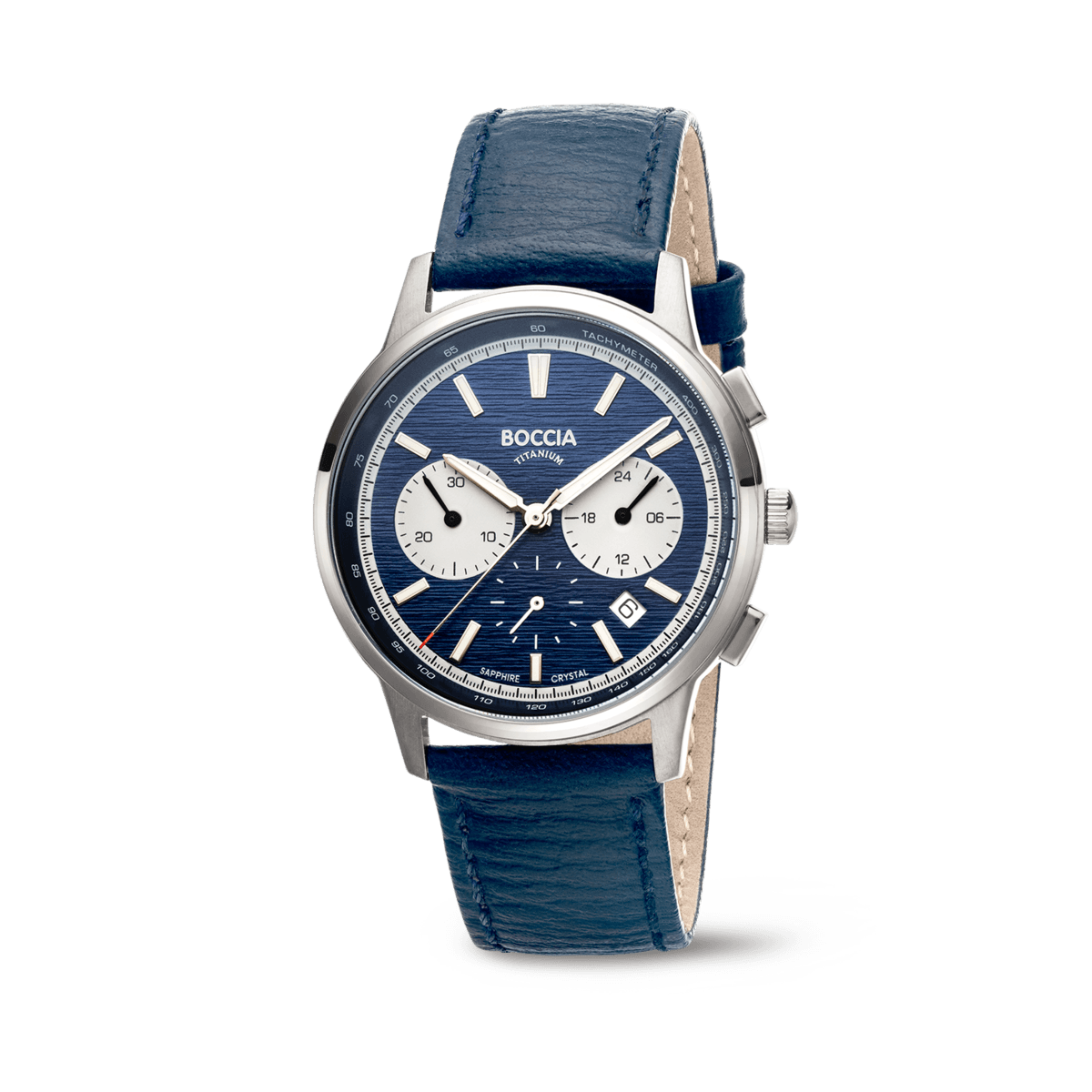 Boccia 3734-02 Herren Armbanduhr • Titan Chronograph • Saphirglas