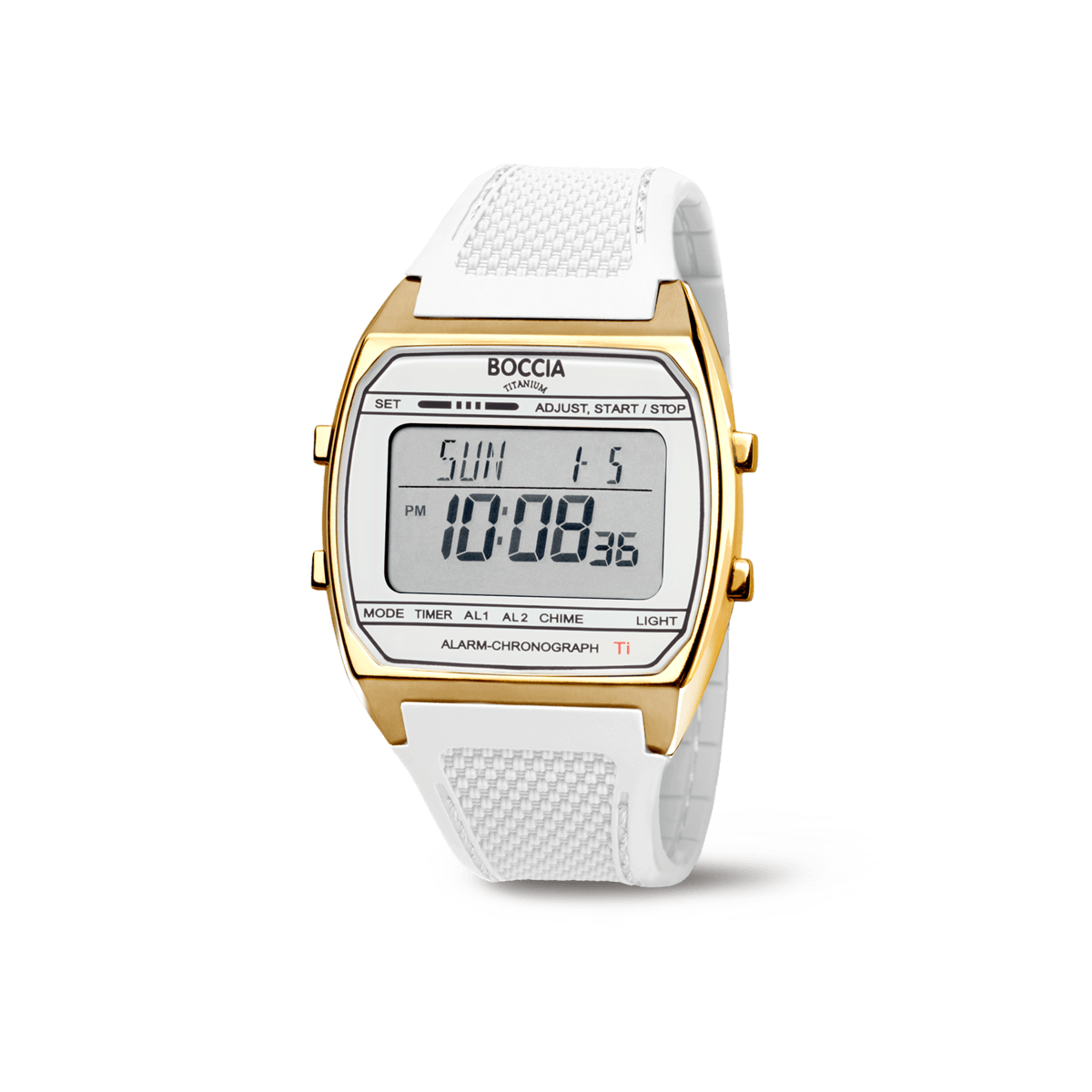Boccia Titanium 3738-04 Herren Armbanduhr • Digitaler Chronograph • Alarm & Datum