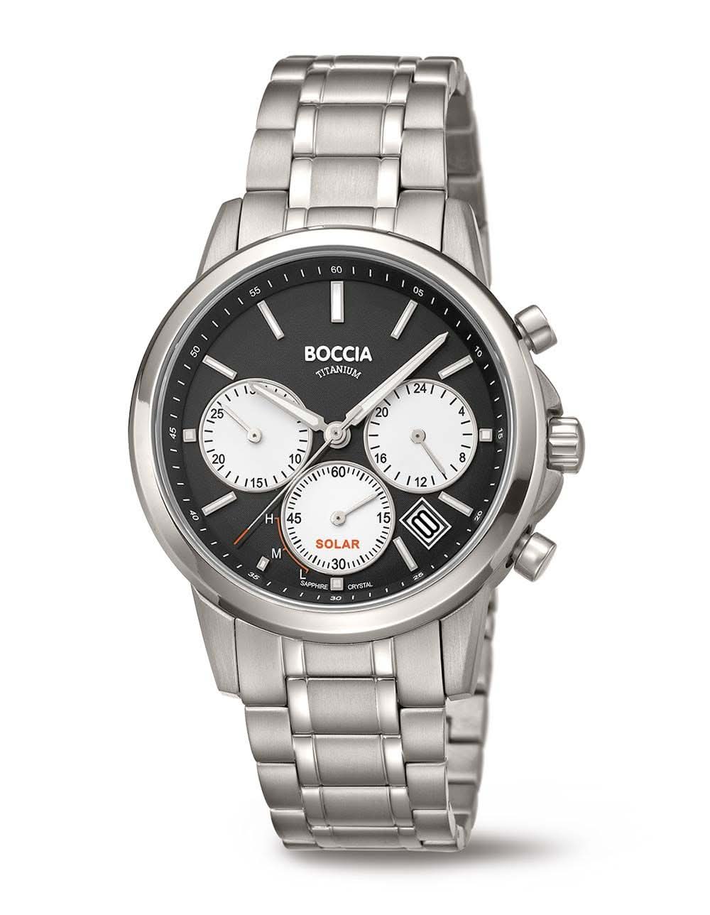 Orologio da uomo Boccia 3742-02 • Movimento solare • Titanio puro anallergico