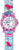 Bracciale da bambina con quadrante rosa, motivo marino colorato e cinturino rosa