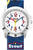 Orologio da bambino con cassa argentata, cinturino blu e quadrante colorato (Scout)