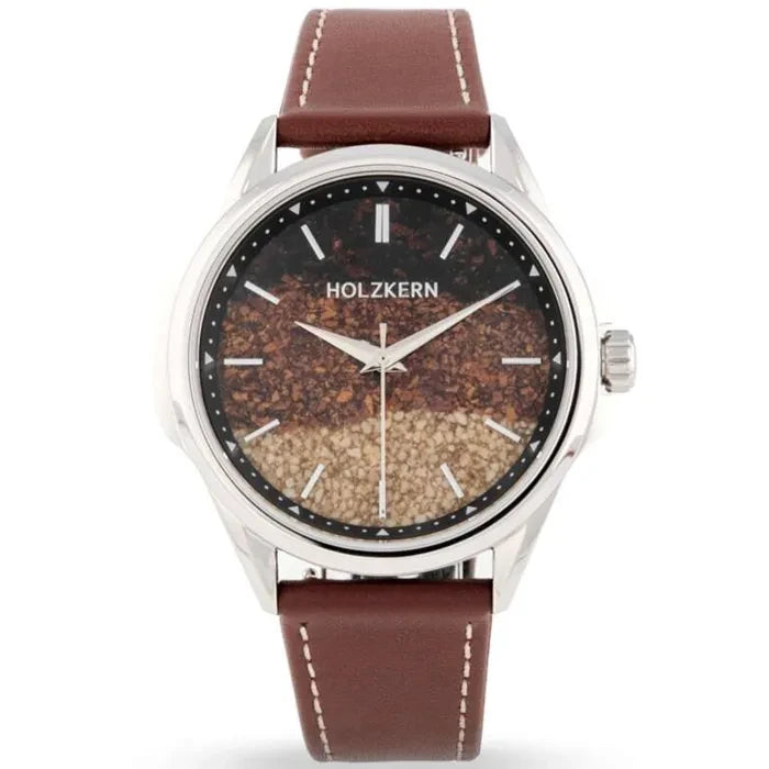 Holzkern Barista's Temptation Armbanduhr Braun • Kaffeebohnen-Zifferblatt • Limited Edition