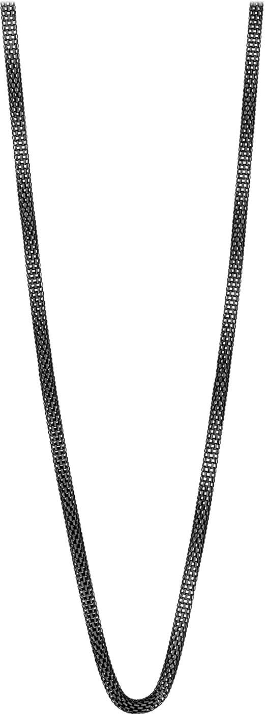 Edelstahl-Halskette mit feiner Gliederkette, flach anliegend