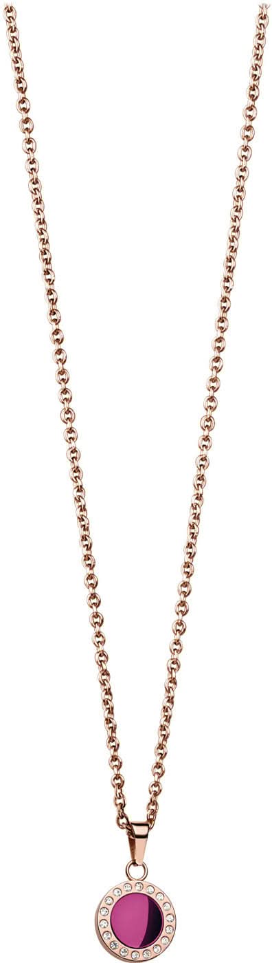 Collana Bering Jewelry con ciondolo rotondo e inserto viola