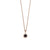 Collana con catena color oro rosa e pendente rotondo nero