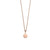 Collana con catena color oro rosa e ciondolo rotondo con scritta "Love"