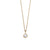 Collana color oro con ciondolo rotondo e pietra chiara