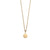 Collana color oro con ciondolo rotondo inciso "Love"