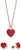 Collana con ciondolo a cuore e orecchini a cuore 431-715-Oro rosa