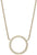 Collana con ciondolo rotondo, catena color oro e anello di pietra circolare