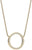 "Collana con ciondolo rotondo: anello color oro con zirconi"