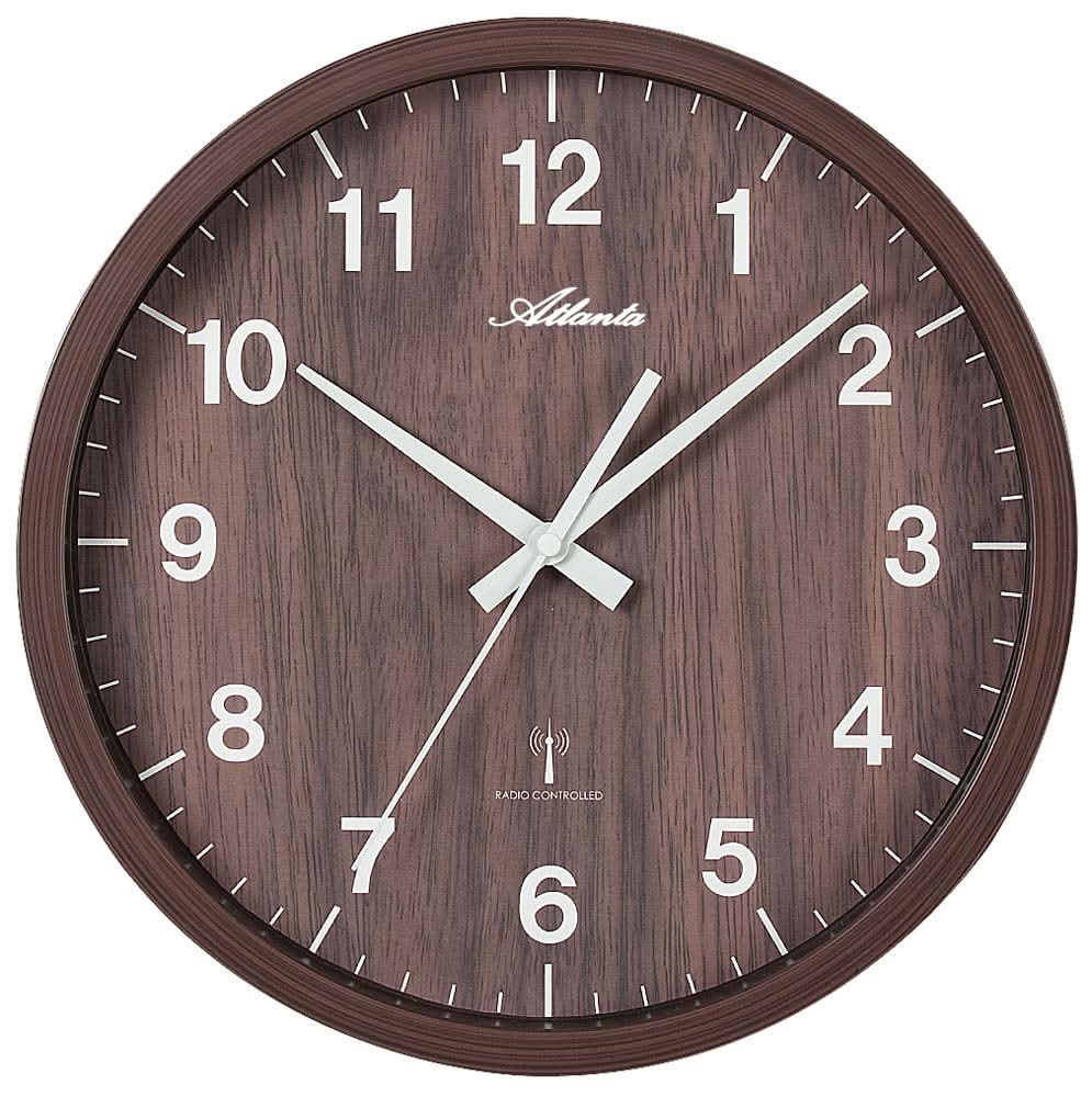 Orologio da parete Atlanta 30,5 cm Ø plastica • radiocontrollato • silenzioso