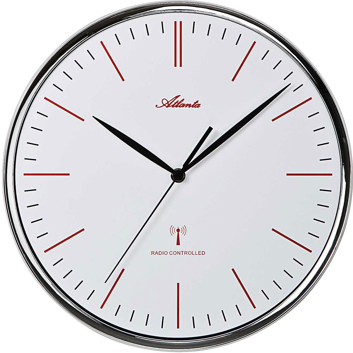 Orologio da parete Atlanta 30 cm Ø plastica • radiocontrollato • numeri arabi