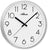 Orologio da parete Atlanta, orologio rotondo in plastica con quadrante bianco e lancette nere