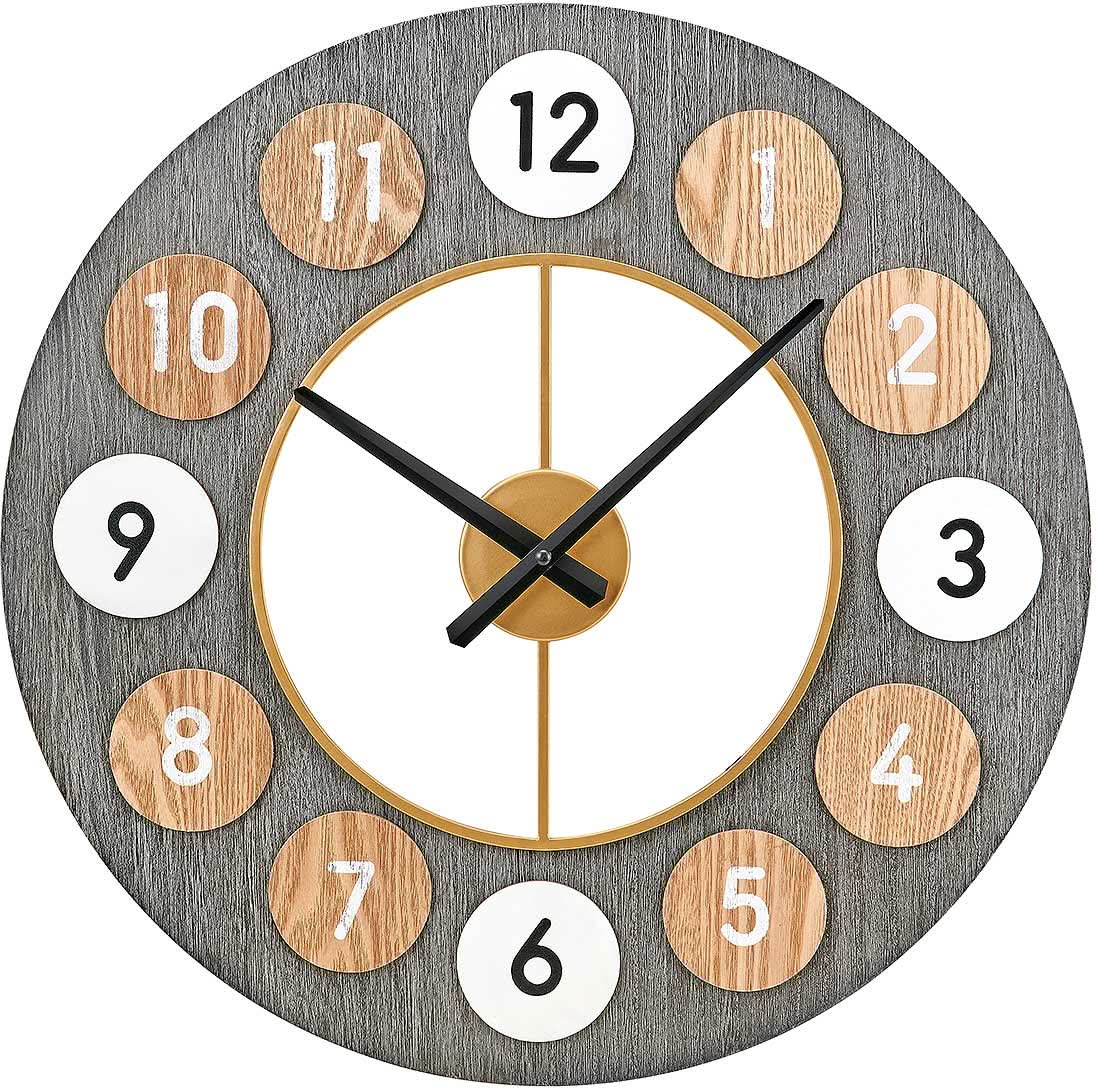 Orologio da parete Atlanta in metallo • Movimento al quarzo preciso • Design senza tempo