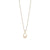 Collana color oro con piccolo pendente a goccia in cristalli pavé