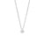 Collana con piccolo pendente rotondo color argento con cristallo al centro