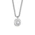 Collana con pendente in cristallo color argento e motivo a raggiera rotondo