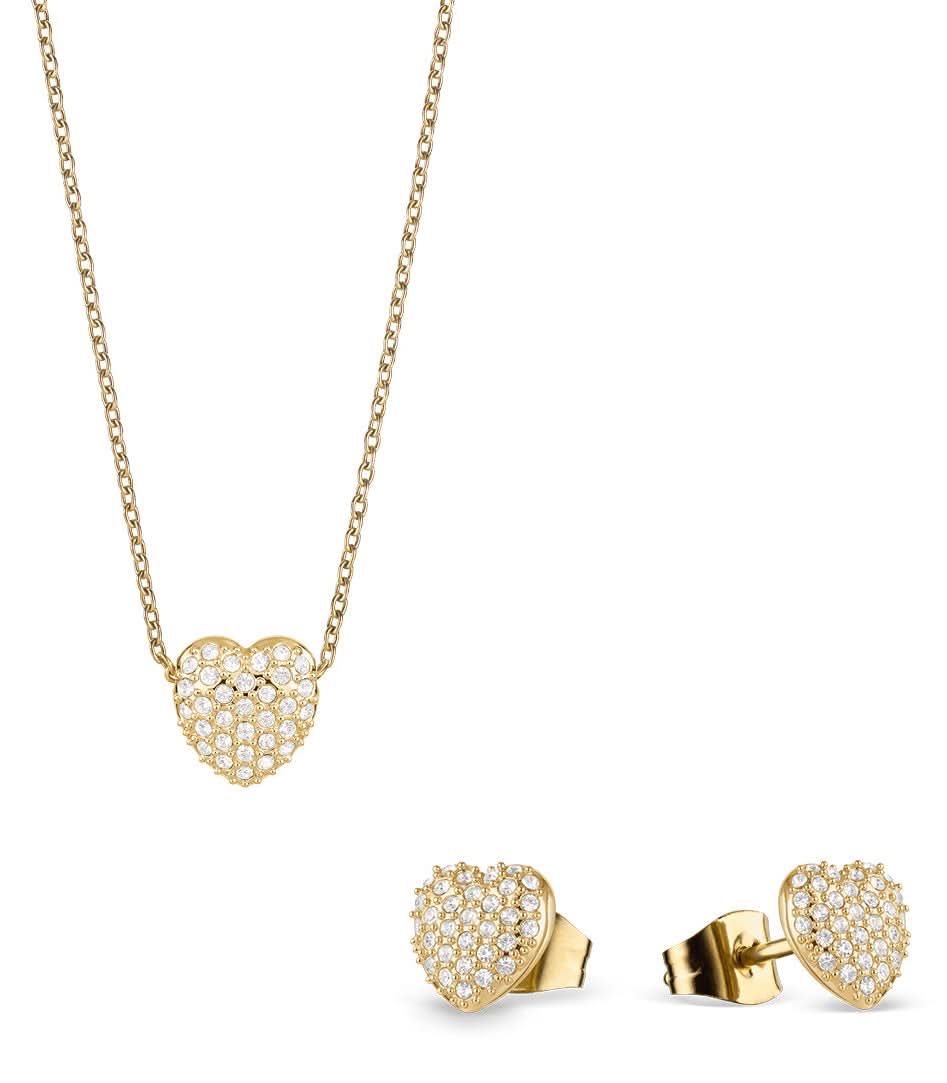 "Set di gioielli in acciaio inossidabile - Cuore - BERING Modello: 468-768-Oro"