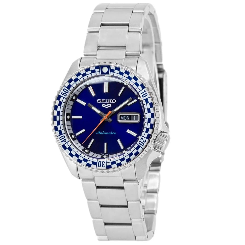Seiko 5 Sports SRPK65K1 Orologio da Uomo Blu • Movimento Automatico Seiko 4R36 • Indicazione di Data e Giorno della Settimana