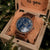 Holzkern Summer Evening Armbanduhr Nussbaum/Lapislazuli • Miyota Quarzwerk • Echtes Naturholz, Bild 4
