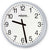 Orologio da parete rotondo Peweta con cornice argentata, quadrante bianco, lancette nere