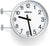 Orologio da parete Peweta 54,6 cm Ø Metallo • Movimento radio • Doppia faccia