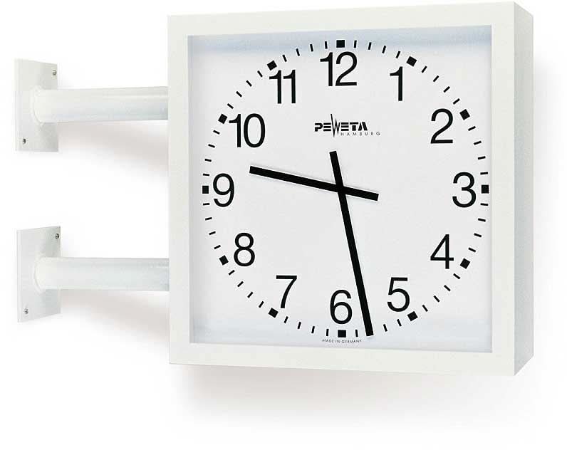 Orologio da parete Peweta 50x50x25 cm Metallo • Doppio quadrante • Radiocontrollato
