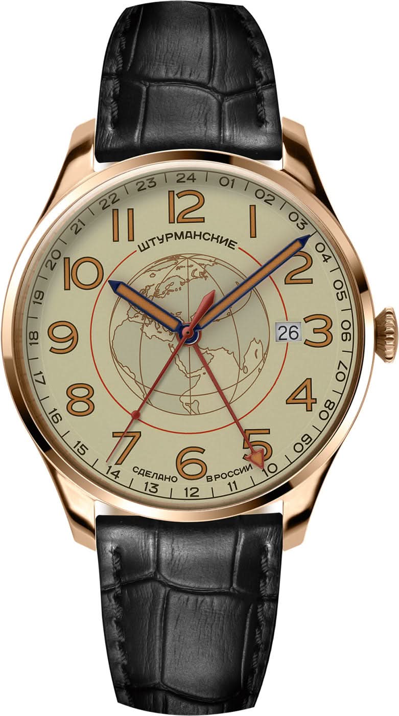 Orologio da uomo Sturmanskie Sputnik GMT 51524-1079664 • Storia spaziale • Funzione GMT